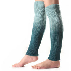 Elegant Cashmere Gradient Knit Leg Warmers for Winter Fashion