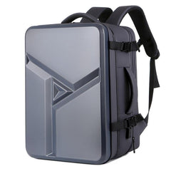 Expandable Waterproof Hard Shell Backpack with USB Charging Port and Large Capacity