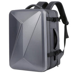 Expandable Waterproof Hard Shell Backpack with USB Charging Port and Large Capacity