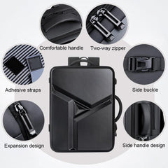 Expandable Waterproof Hard Shell Backpack with USB Charging Port and Large Capacity