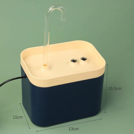 Pet Drinking Fountain for Everyday Cat Hydration at Home - compact automatic water circulator for cats and small dogs (13x11x15.5cm)