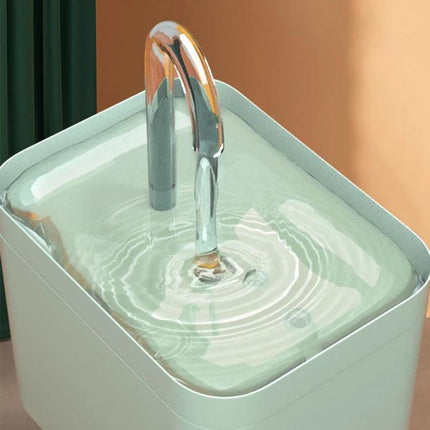Pet Drinking Fountain for Everyday Cat Hydration at Home - sleek automatic circulating water fountain near pet food area