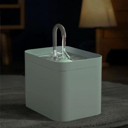 Pet Drinking Fountain for Everyday Cat Hydration at Home - sleek automatic circulating water fountain near pet food area