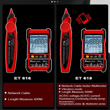 Rechargeable Network Cable Tester for Wire Tracking and POE Testing