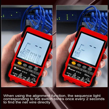 Rechargeable Network Cable Tester for Wire Tracking and POE Testing