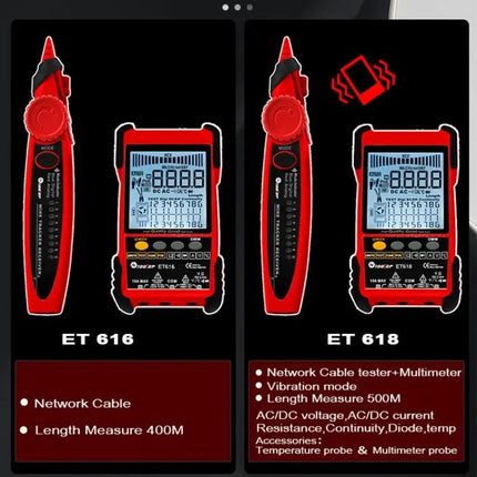 Rechargeable Network Cable Tester for Wire Tracking and POE Testing