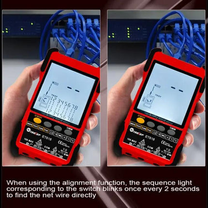 Rechargeable Network Cable Tester for Wire Tracking and POE Testing