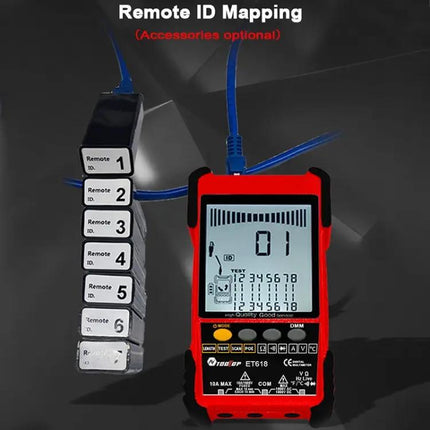 Rechargeable Network Cable Tester for Wire Tracking and POE Testing