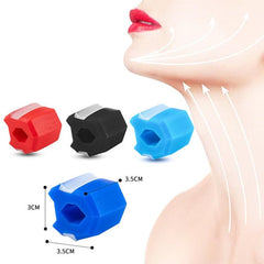 Silicone Facial Muscle Trainer Ball with Adjustable Snap Tape - Random Color Delivery