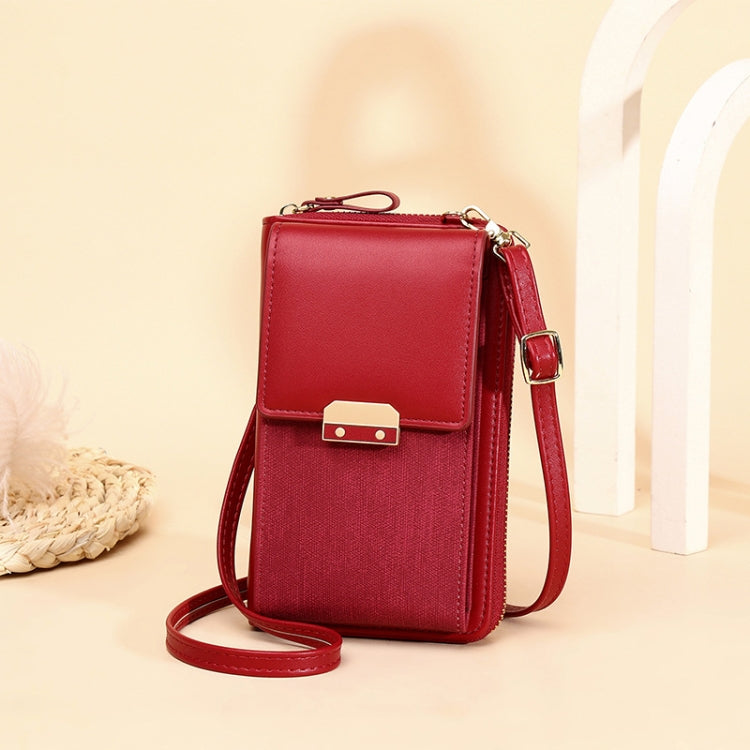 Women Shoulder Crossbody Bag Lock Small Square Cell Phone Bag 