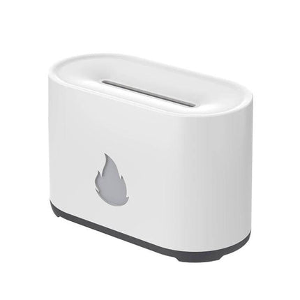 Simulation Flame Aromatherapy Diffuser 200ml For Home Ambiance - white compact 200ml ultrasonic oil diffuser with flame window