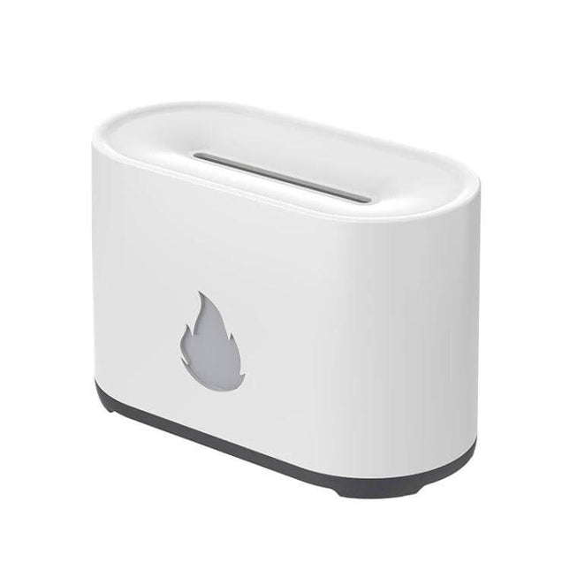 Simulation Flame Aromatherapy Diffuser 200ml For Home Ambiance - white compact 200ml ultrasonic oil diffuser with flame window