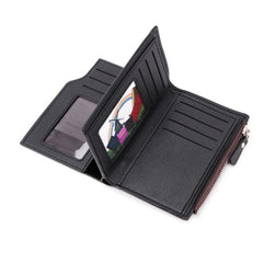 BEEDOVR 9902 Men's Compact Zipper Wallet with Multi-Card Slots