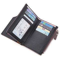 BEEDOVR 9902 Men's Compact Zipper Wallet with Multi-Card Slots