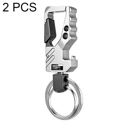 Keychain Carabiner With Bottle Opener Double Ring Design zinc alloy compact everyday carry key organizer with bottle opener