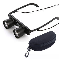 Ergonomic 3x28 Adjustable Focus Fishing Binoculars with Soft Frame and Lanyard