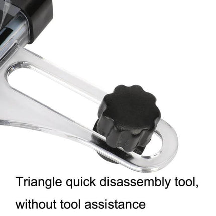 Bike Spoke Lamp Double-Sided Colorful Wheel Light For Mountain Bikes — close-up of quick-release plastic bolt and triangle disassembly tool