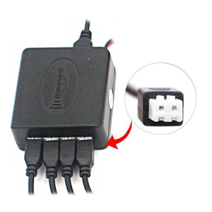 Rear Parking Assistance System with Buzzer and Visual Display - 4-sensor control box with wiring harness and connector for reversing ultrasonic detection