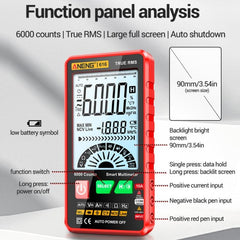 High-Precision ANENG 616 Digital Capacitance Multimeter with Automatic Shutdown and Flashlight Test