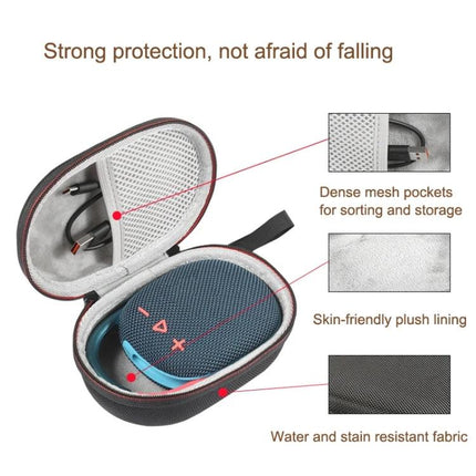 JBL Compact Speaker Carry Bag For Travel And Home Storage with EVA shell plush lining and mesh pockets