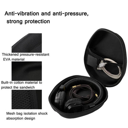 Compact Headphone Carrying Pouch With Organizer Pocket For Commuting - vintage pear-shaped protective headphone case