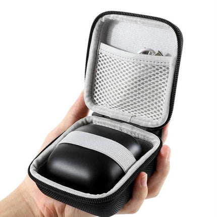 Hard Shell Bag for Storing Powerbeats Pro Headphones on the Go - compact EVA case with internal elastic band and mesh pocket for cables