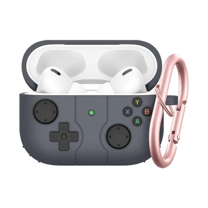 Essential Silicone Cover for Everyday AirPods Protection gray gaming controller case with rose gold carabiner
