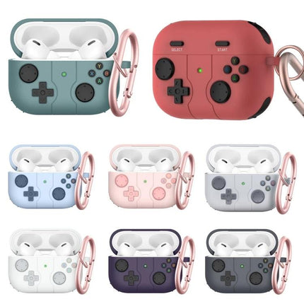 Essential Silicone Cover for Everyday AirPods Protection in multiple colors with carabiner and gamepad-style controls
