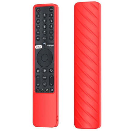 Silicone Protective Case for Xiaomi P1 Remote Control in red silicone with textured back and snug button protection