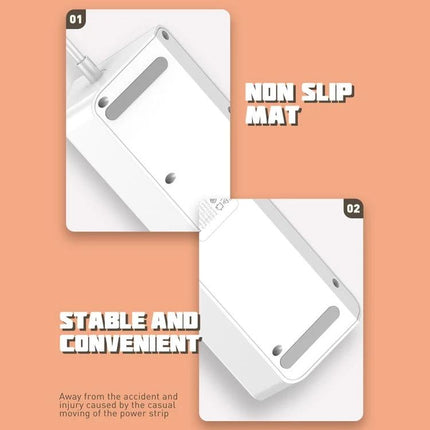 LDNIO Multifunctional Charging Socket for Home, Office, and Travel showing non-slip mat and stable convenient base