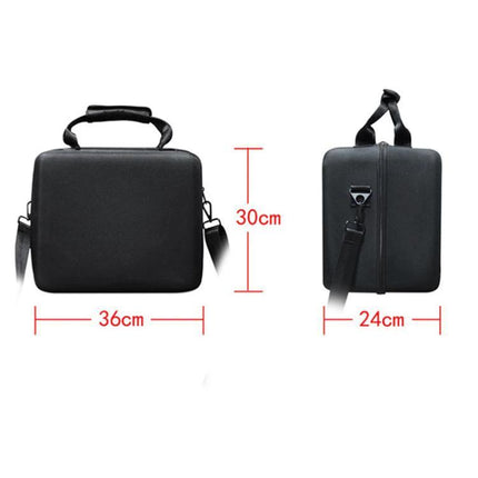 Protective Portable Speaker Carry Case With Ergonomic Handle, EVA hard shell, flannel lining, 36x30x24cm, shoulder strap
