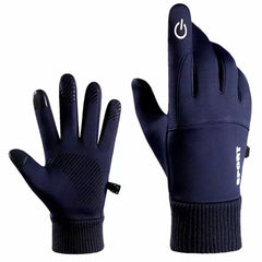 Insulated Touchscreen Winter Cycling Gloves - Waterproof, Windproof, and Velvet-Lined