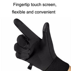 Insulated Touchscreen Winter Cycling Gloves - Waterproof, Windproof, and Velvet-Lined