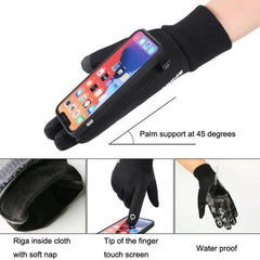 Insulated Touchscreen Winter Cycling Gloves - Waterproof, Windproof, and Velvet-Lined