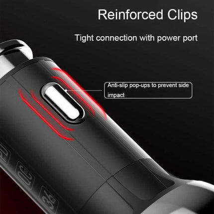 Car USB-C Charger For Phones And Tablets In-Car Use – reinforced clips, anti-slip pop-ups, aluminum alloy body and secure PD Type-C charging