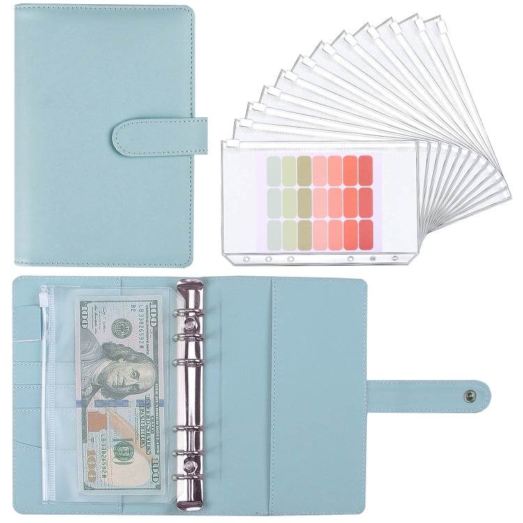 A6 Macaron Notebook PU Loose-leaf Cash Budget Handbook - Syndmart