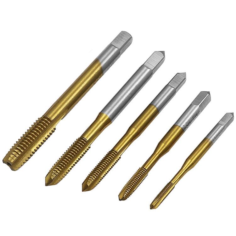 HSS Titanium Coated Precision Tap Set for M3-M8 Internal Thread Tapping