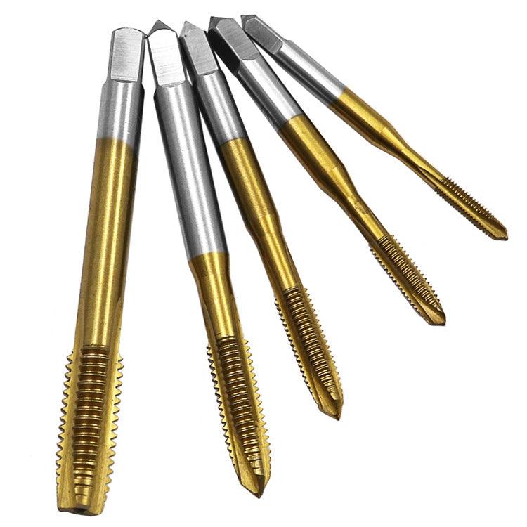 HSS Titanium Coated Precision Tap Set for M3-M8 Internal Thread Tapping