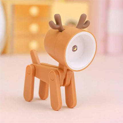 Fun cartoon desk lamp shaped like animals for home decoration - adjustable phone holder and soft LED reading light
