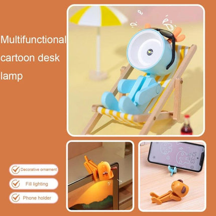 Spotted Deer Shaped Lamp for Home Desk Decoration and Use compact cartoon desk lamp with phone holder and gentle reading light