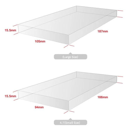 Transparent PVC Phone Case Packaging Box for 4.7 Inch Devices, Pack of 50 - clear PVC box dimensions 94x166x15.5mm and 105x187x15.5mm