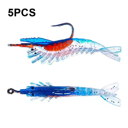 HENGJIA Lead Wrapped Shrimp Soft Lure For Sea Bass 6cm
