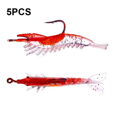 HENGJIA Lead Wrapped Shrimp Soft Lure For Sea Bass 6cm