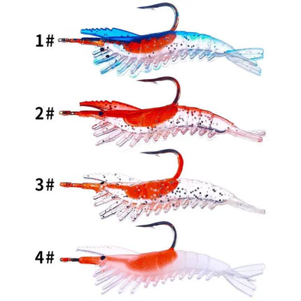 HENGJIA Lead Wrapped Shrimp Soft Lure For Sea Bass 6cm
