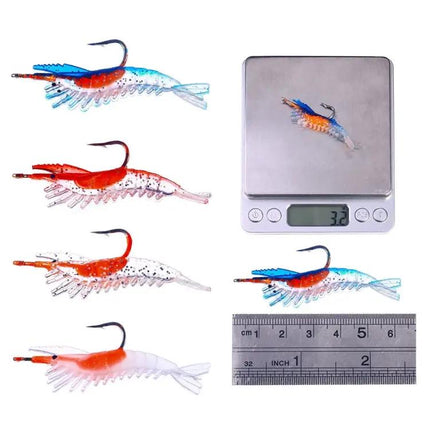 HENGJIA Lead Wrapped Shrimp Soft Lure For Sea Bass 6cm