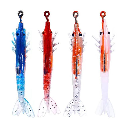 HENGJIA Lead Wrapped Shrimp Soft Lure For Sea Bass 6cm