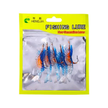 HENGJIA Lead Wrapped Shrimp Soft Lure For Sea Bass 6cm