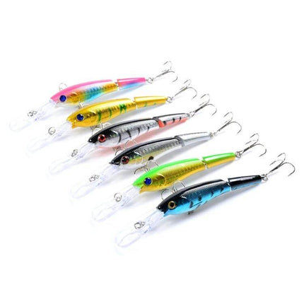 Mino Multi-Section Lure For Freshwater Fishing 13.3cm realistic multi-section ABS plastic minnow lure set for bass crappie panfish
