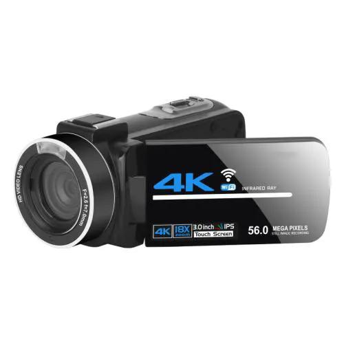 4K Digital Camcorder With Wide Angle Lens Kit And Fill Light