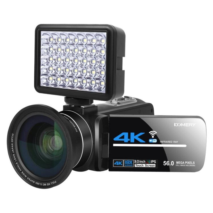 KOMERY AF2 5600PX 4K Ultra HD 18X Zoom Digital Video Recorder With Fill Light + Wide Angle Lens